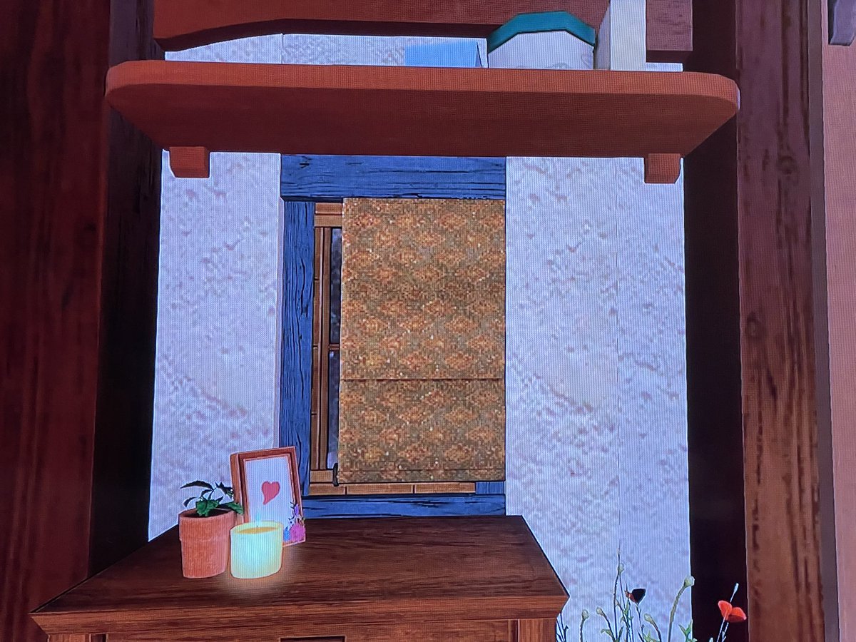 CaffineCreation's tweet photo. I keep tearing my house down but I like this small window in a hallway #ffxivhousing #ff14housing https://t.co/asyt2t8YAk