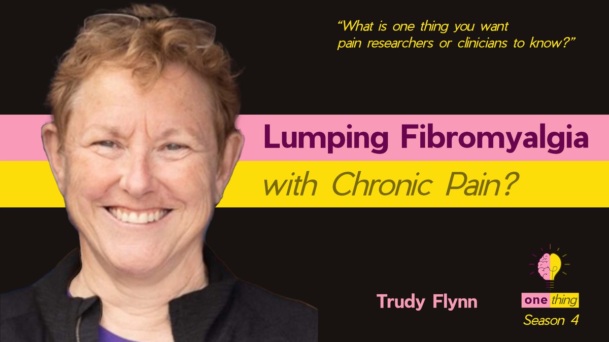New episode! @trudyflynn_ challenges clinicians & researchers to consider whether using broad terms impacts progress. She suggests specific studies focused on fibromyalgia may lead to better outcomes: ow.ly/2YHu50RbXAY #fibromyalgia #chronicpain #researchgaps @OneThing_Pain