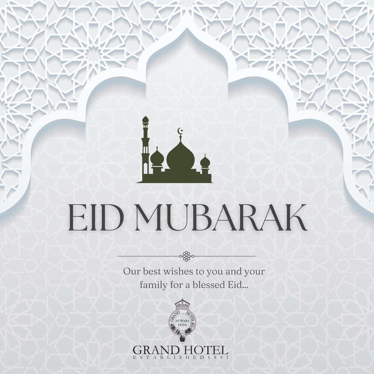Eid Mubarak! May this special day bring you joy, peace, and prosperity. Wishing you and your loved ones a blessed Eid filled with happiness and love! #eidmubarak #grandhotel #nuwaraeliya