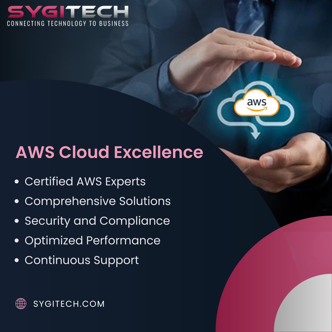 Unlock the full potential of AWS with us!
Visit: bit.ly/3Lyxoux
.
.
.
#AWS #CloudExcellence #awscloud #cloudmigration #cloudcomputing #Sygitech #Wednesday