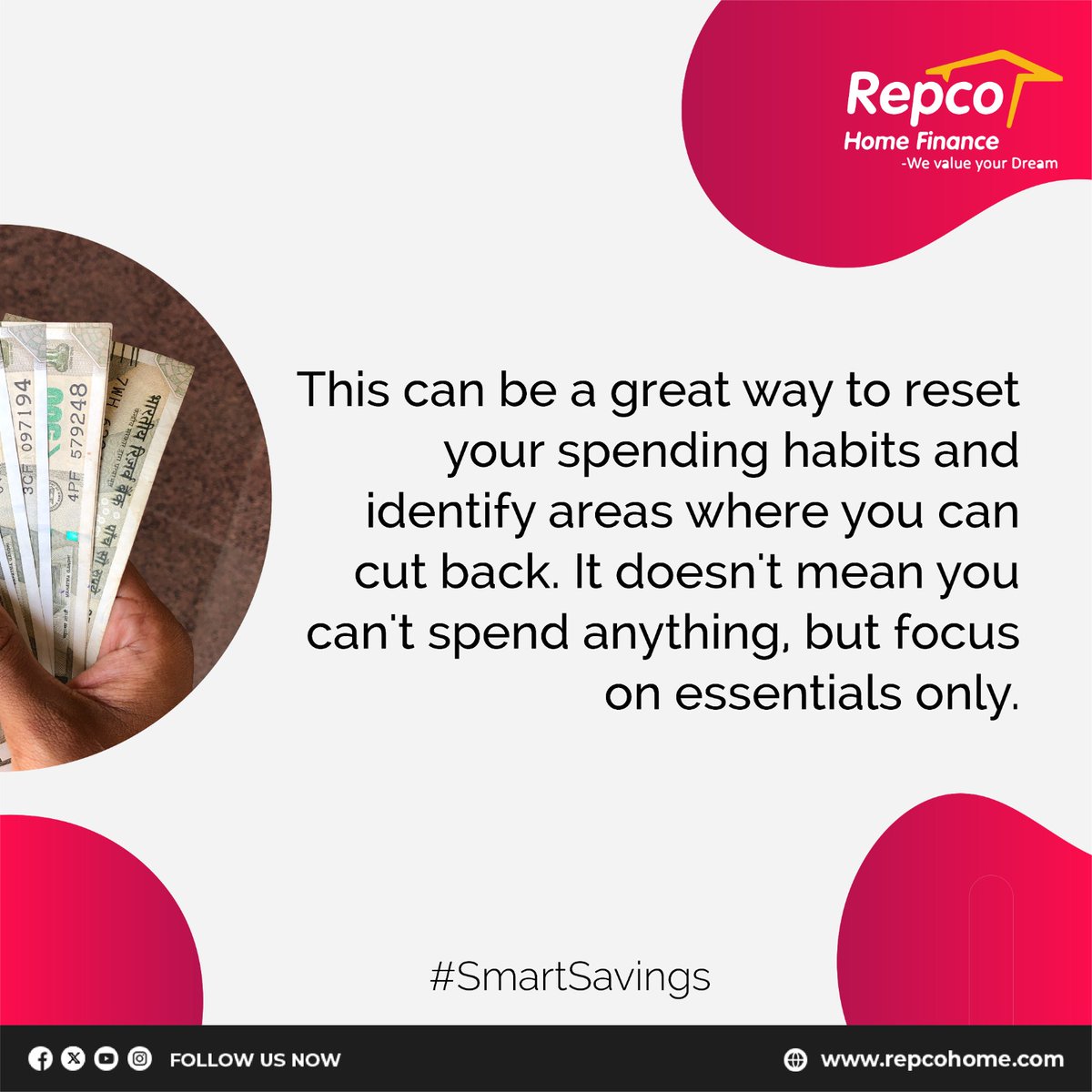 Every penny saved is a step closer to your financial goals. Start saving smart. 

#RepcoHome #HomeFinance #homeloan #repco #loan #constructionloan #homeconstructionloa #smartsavings #savings #money