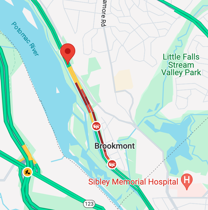 SERIOUS PARKWAY CRASH: Clara Barton Pkwy at C&O Canal Lock 5 (before the Washington DC line) in Brookmont, Montgomery County-- two children have been taken to a trauma center with serious but NLT injuries after a multi-car collision. 3 adults are being assessed by EMS. #mdtraffic