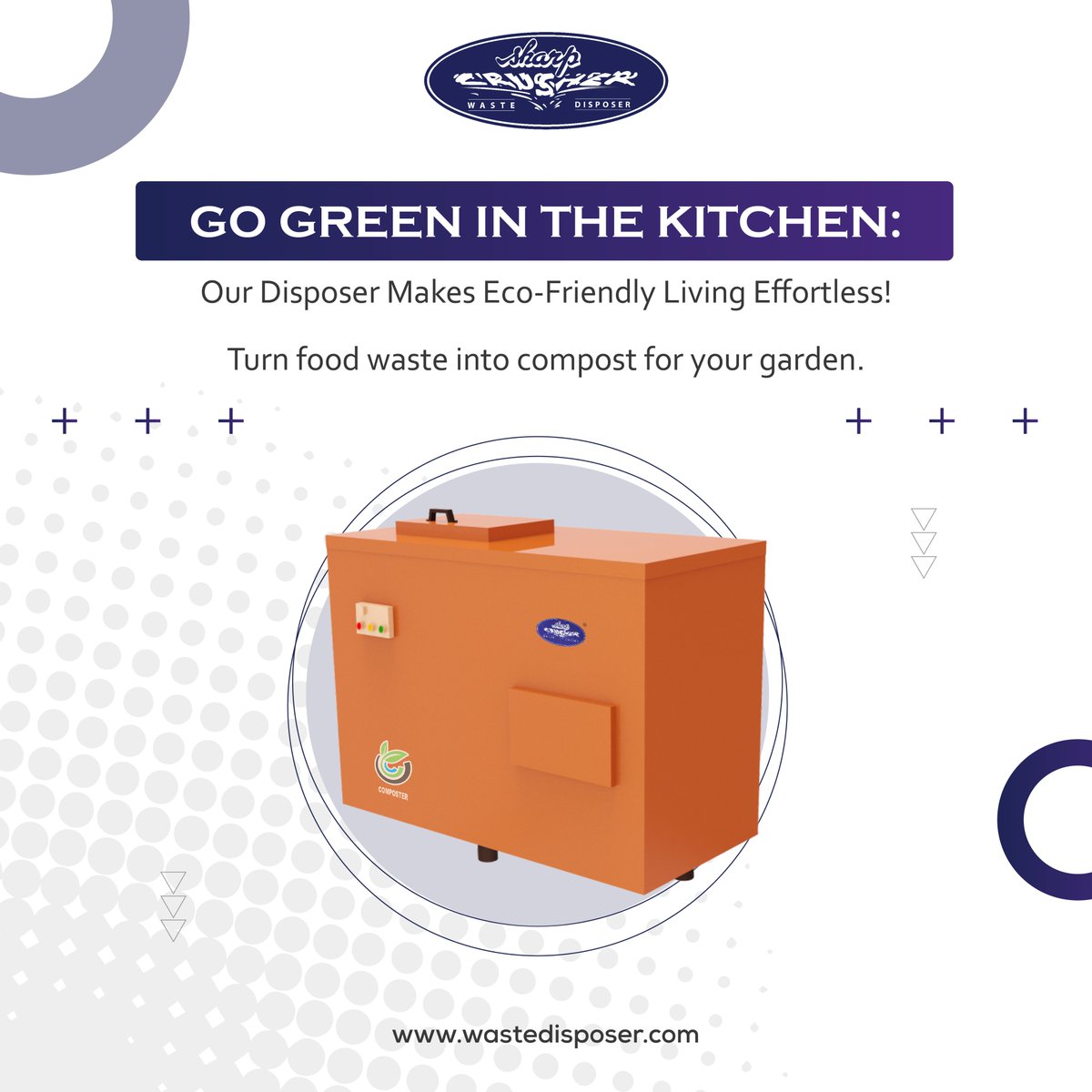 Upgrade to an #ecofriendly kitchen with #SharpCrusher's composters! 🌿♻️ Transform your #foodwaste into nutrient-rich #compost and reduce your environmental footprint. 

Explore our range at wastedisposer.com 

#WasteDisposer #kitchen #Composter #composite #OrganicWaste