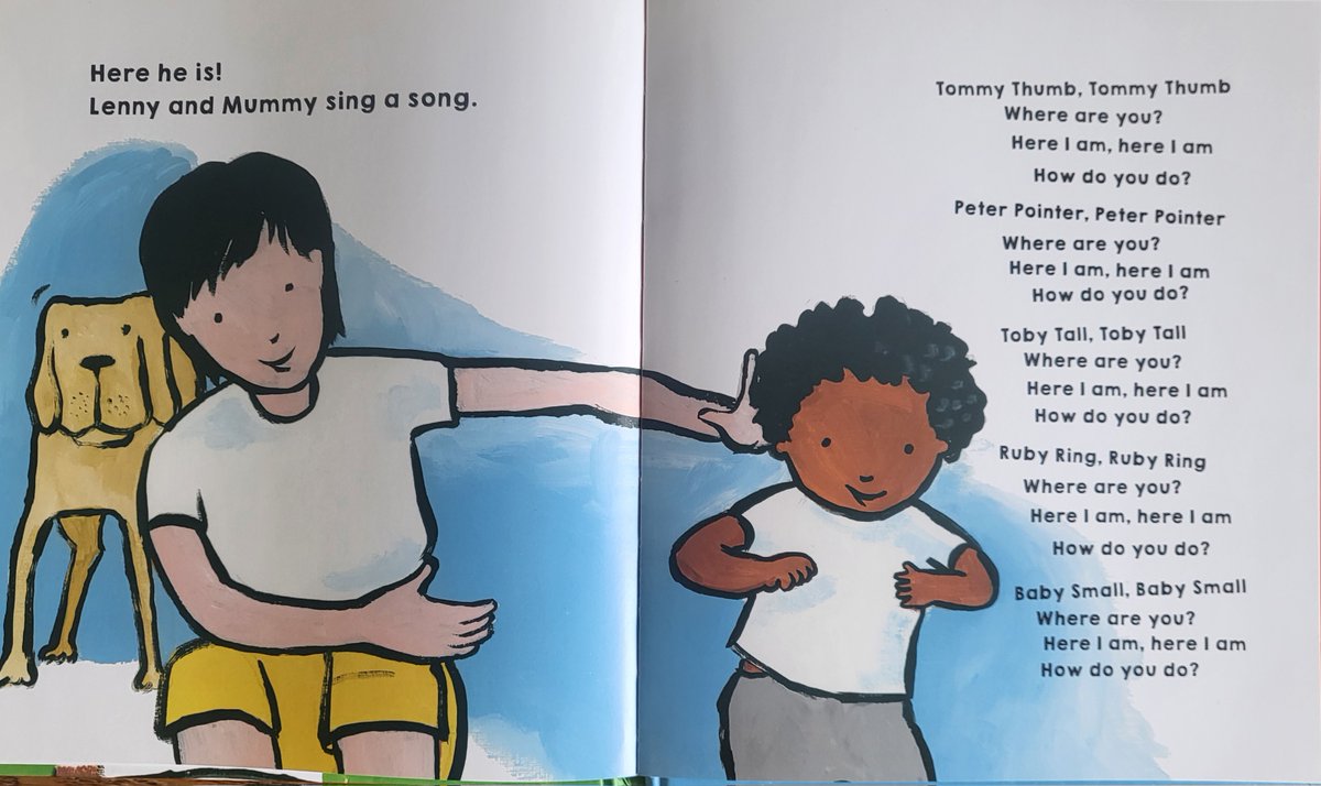 The book closes with Lenny and Mum singing a song together. Rhymes & songs in #LennyTheExplorer help with memory, language skills & even phonemic awareness (those tricky sounds!) Research shows rhymes are powerful tools for early learning pacey.org.uk/news-and-views… (3/3)