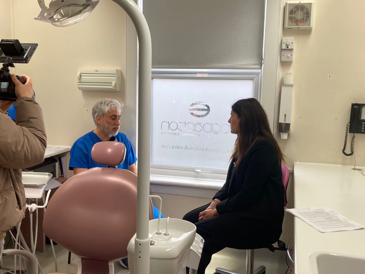 On a visit to @EdgbastonDental I met a patient suffering from severe tooth decay having been unable to access an NHS dentist for over 3 years. The Conservatives have overseen the decline of NHS dentistry for the past 14 years. #VoteLabour 🌹