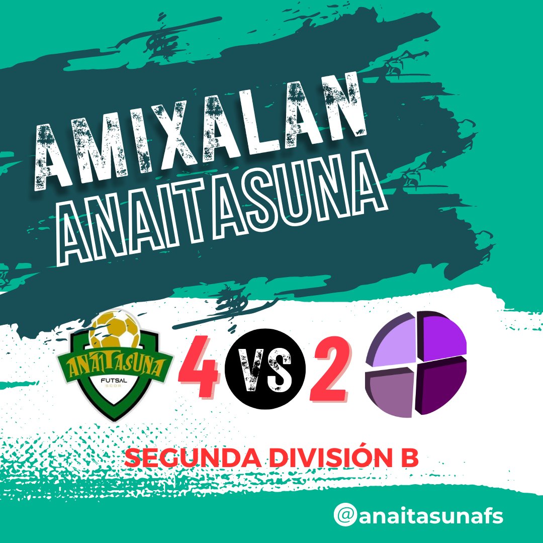 💚🤍 Triunfo del #SegundaB @AnaitasunaFS se impone por 4-2 al Lauburu Ibarra en un choque en el que nuestro filial se recompuso tras sendos empates del rival (1-1) y (2-2). 💪 Los de @jmnarvaiz siempre fueron por delante en el marcador.