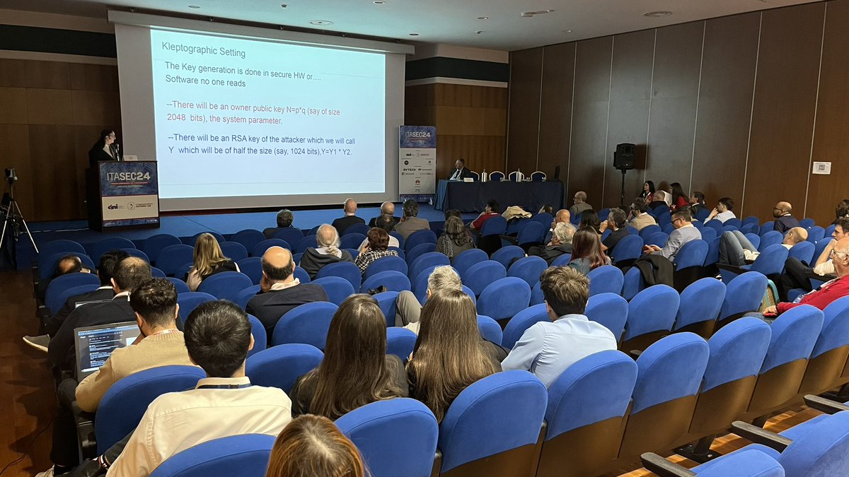 📢 Malicious Cryptography: on the fallacy of adhering to specification in secure systems. Keynote speech by <a href="/motiyung/">Moti Yung</a> at ITASEC 2024 in Salerno organized by <a href="/CyberSecNatLab/">Cybersecurity National Lab</a>.

#⃣ #ITASEC24 #cybersecurity #Salerno #cryptography 

itasec.it
