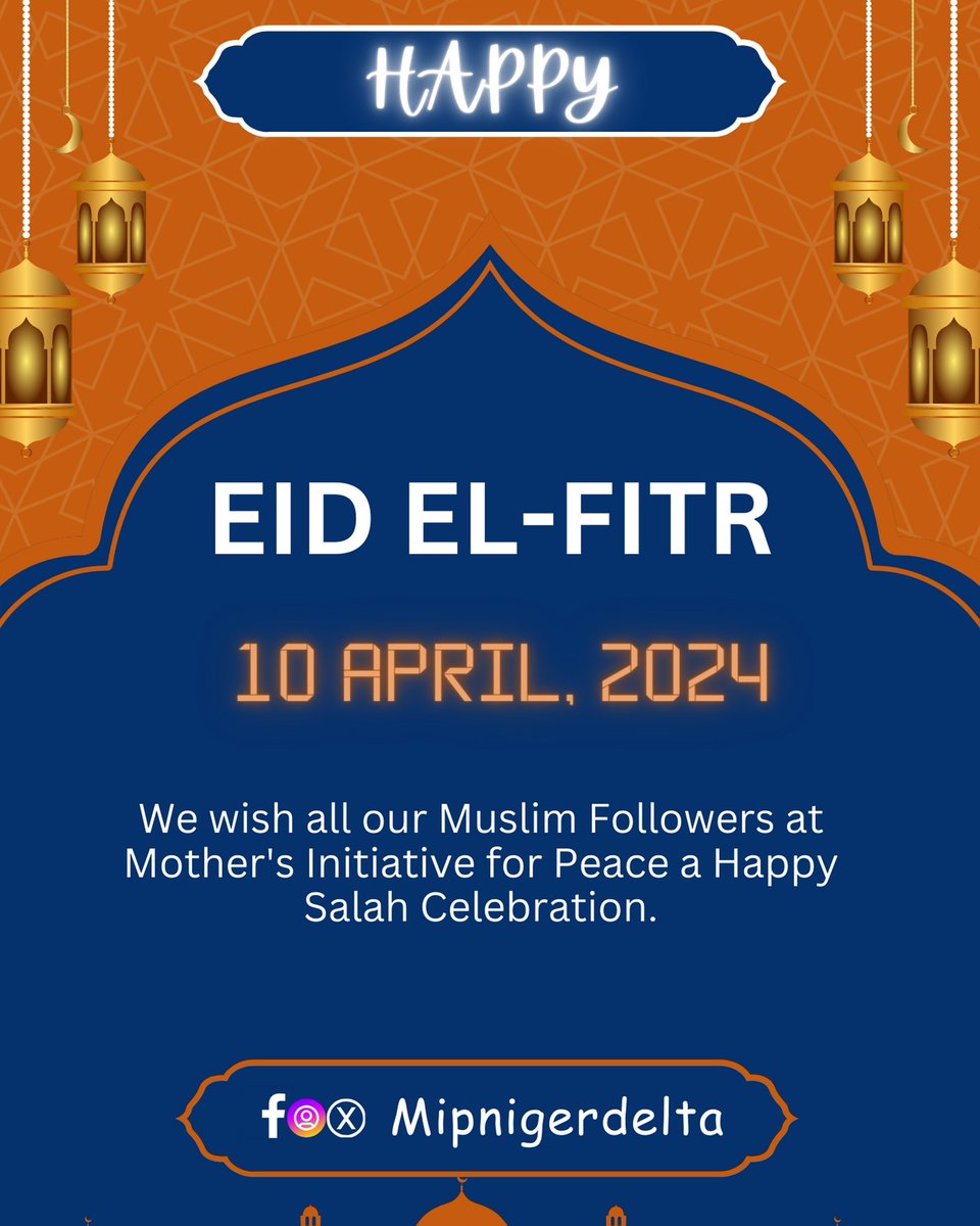Happy Salah Celebration to All Our Muslims Followers at Mother's Initiative for Peace.♥️🥳💃🏽

#salah #eidmubarak #eidelfitr #womeninspiringwomen #womeninbusiness #womenempowerment #nigerdeltawomen