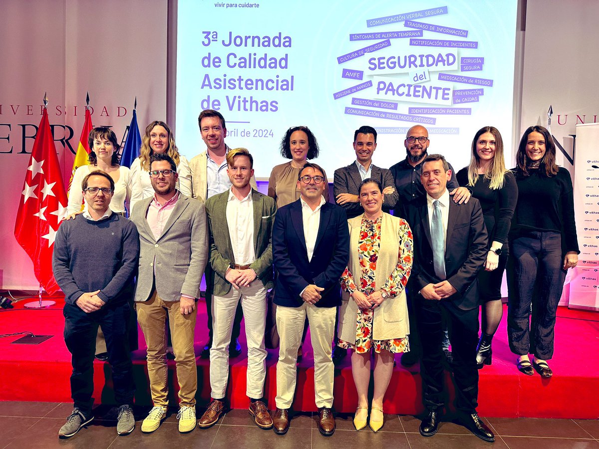 👉 III Jornadas de Calidad y Seguridad del Paciente <a href="/Vithas/">Vithas Hospitales</a> en <a href="/Nebrija/">Universidad Nebrija</a>

🥇 Un honor haber recibido el premio a la mejor iniciativa de una Jornada que volvió a superar a la anterior en presentaciones y asistentes

#vivirparacuidarte
