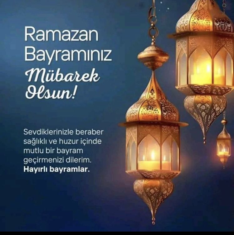 Ramazan Bayramınızı kutlarım. Sevdiklerinizle birlikte sağlıklı, mutlu, huzurlu nice bayramlar dilerim.