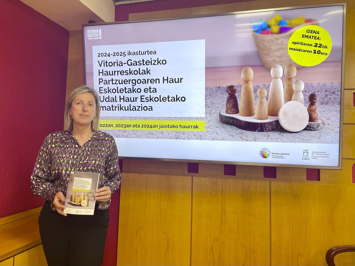 Apirilaren 22an zabalduko da Gasteizko haur-eskola publikoetan matrikulatzeko epea v-g.eus/4at5ATE

El 22 de abril se abre el plazo para hacer las matriculaciones las escuelas infantiles de titularidad pública de #VitoriaGasteiz v-g.eus/43URLen
