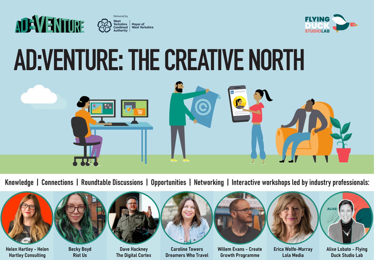 AD:VENTURE: The Creative North – April 16th Don't miss this opportunity to: 🔹Gain practical skills/knowledge 🔹Access valuable resources 🔹Network with fellow creatives & industry professionals Free spaces are limited 👇eventbrite.co.uk/e/adventure-th…
