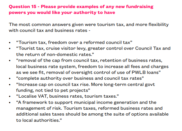 New @CompassOffice report interviews council leaders (mostly in England) on what financial powers they need: many of them call for the right to implement a tourism tax compassonline.org.uk/wp-content/upl…