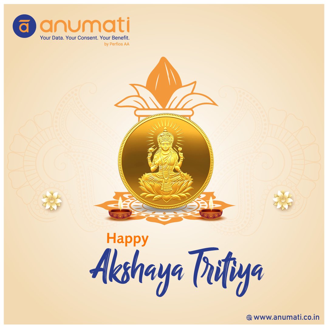 AnumatiForData's tweet image. Prosperity shines on Akshaya Tritiya! May this auspicious occasion bring wealth, happiness, and success to you and your loved ones.

#Anumati #AccountAggregtor #datatprivacy #anumatiwishes #AkshayaTritiya #Prosperity #Blessings