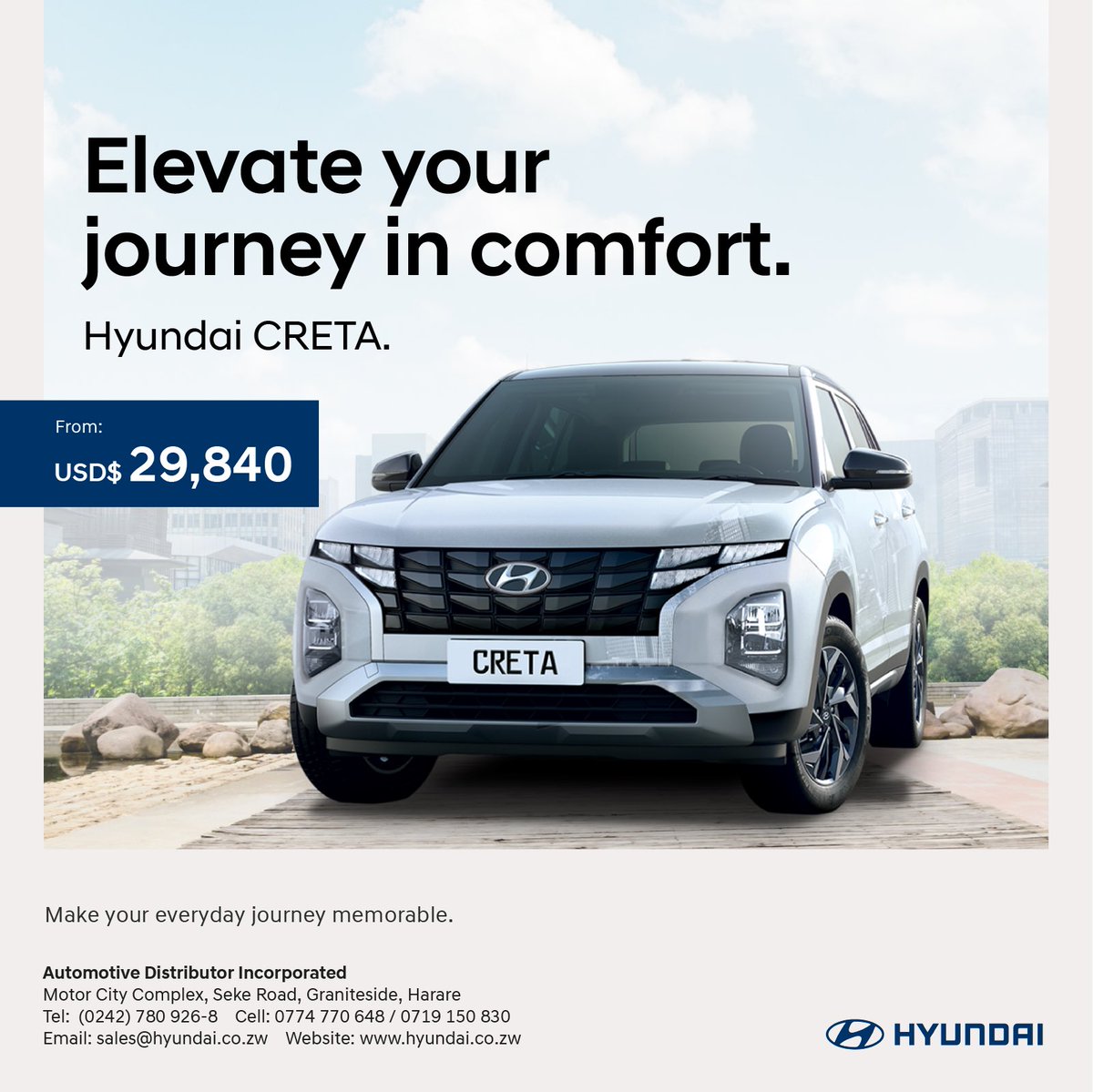 Embark on a journey filled with style, comfort and innovation in the Hyundai Creta! #hyundaicreta #NextLevelDriving #AdventureAwaits