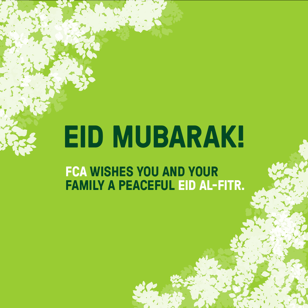 🌙 FCA wishes all those who are celebrating a peaceful & joyous #EidAlFitr #EidMubarak #Eid2024