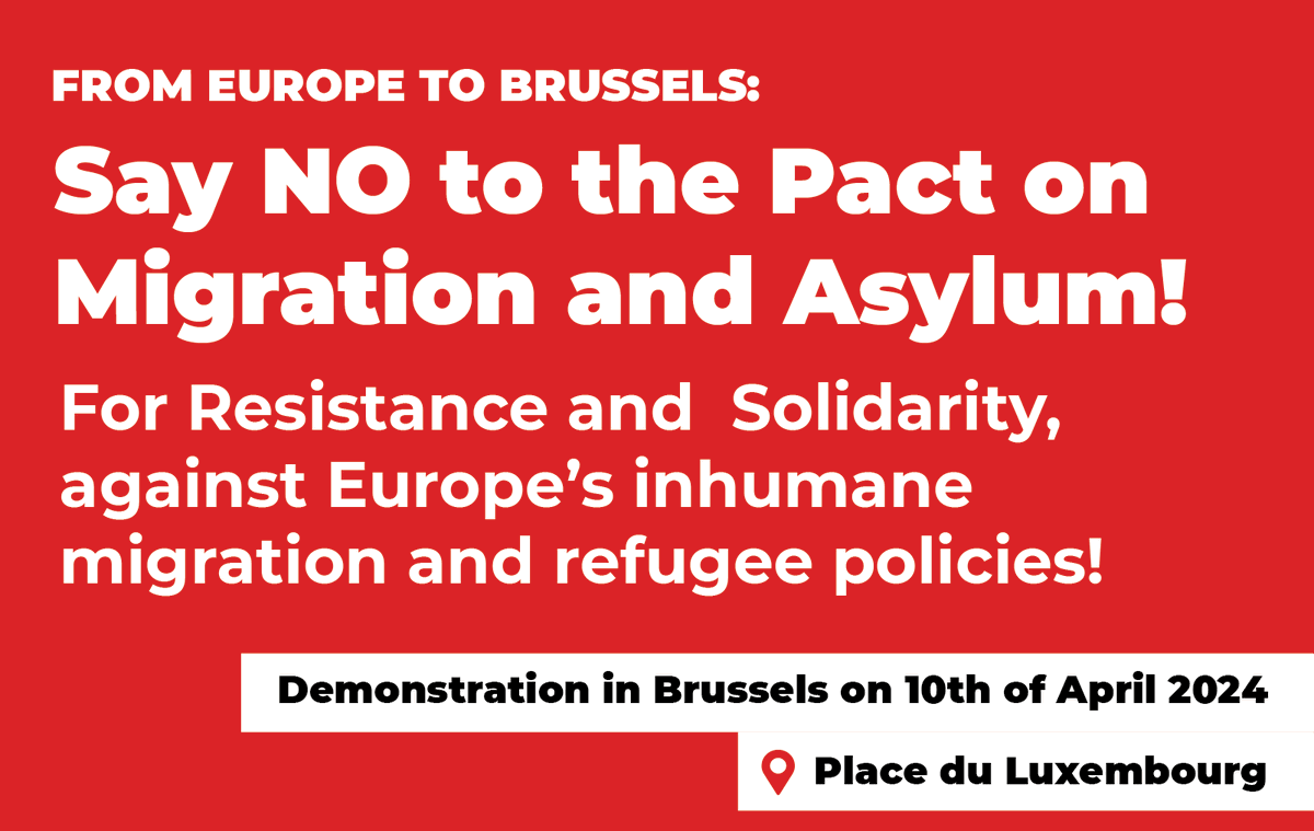 Today, MEPs are voting on the shameful #MigrationPact! SOLIDAR and other CSOs are demonstrating in Brussels at 3:00 to say #StopThisPact and show solidarity with all migrants. Join us! bit.ly/SayNoToThePact