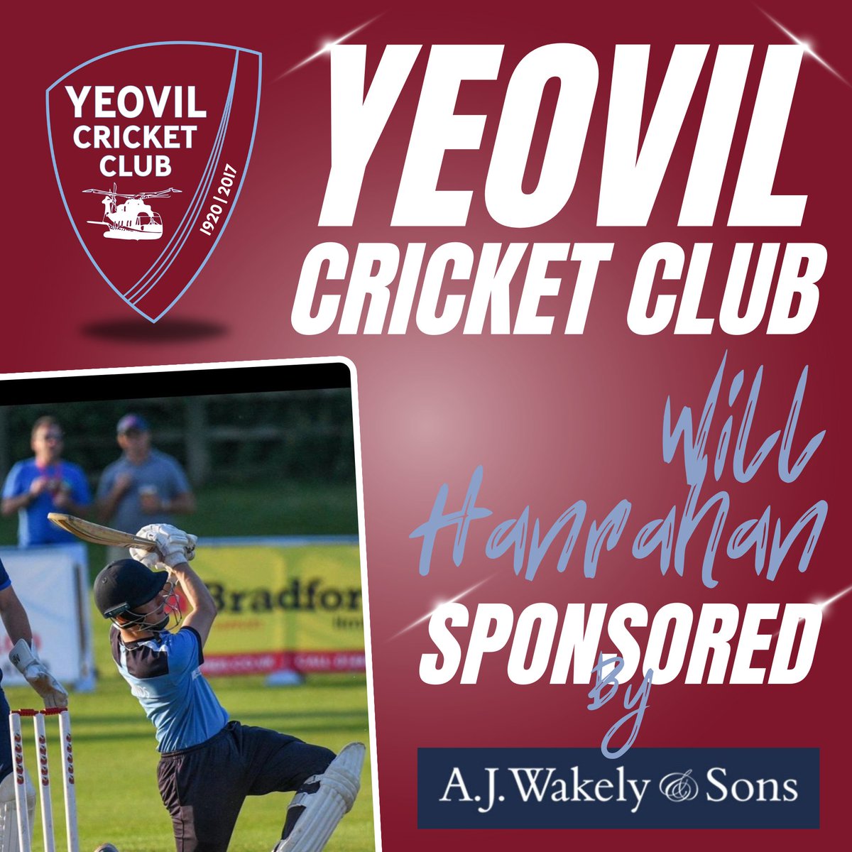📝 Player Sponsorship 📝 Thanks to A J Wakely and Sons for their support this season. This year they will be sponsoring Will Hanrahan 🏏 ajwakely.com #YCC