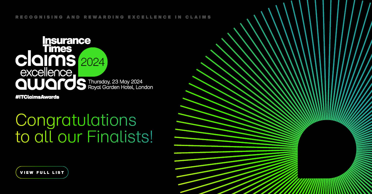 We’re delighted to reveal the #ITClaimsAwards 𝗖𝗹𝗮𝗶𝗺𝘀 𝗖𝗵𝗮𝗺𝗽𝗶𝗼𝗻 𝗼𝗳 𝘁𝗵𝗲 𝗬𝗲𝗮𝗿 Finalists - check them & the rest of the Class of 2024 out at bit.ly/3TwI1C7. See you on 23rd May when the winners will be revealed! #InsuranceTimes #CelebrateExcellence