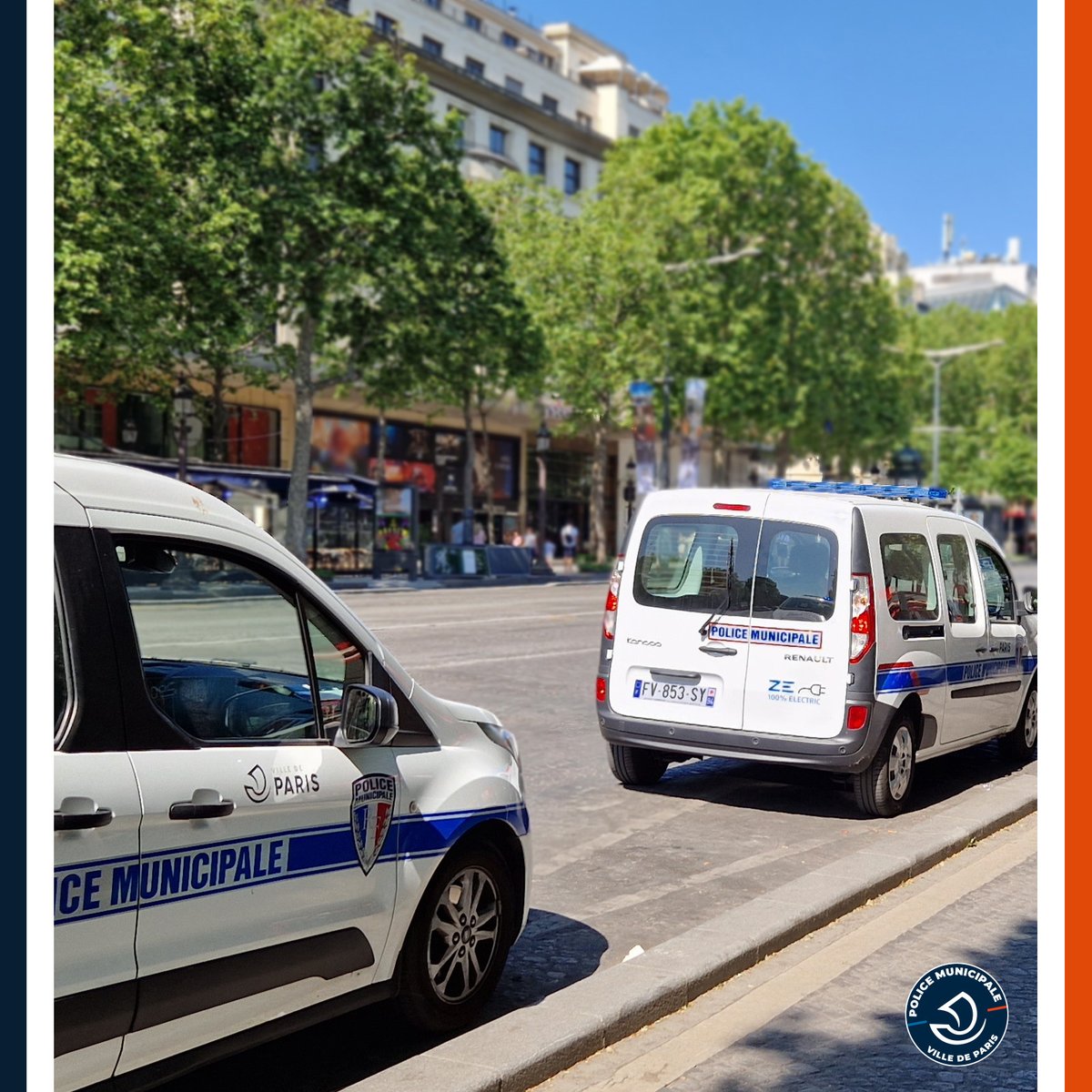 🚨 Au devant d'une grande enseigne des Champs-Élysées, des agents #PMdeParis sont intervenus pour une altercation entre un vigile et plusieurs clients suspectés de vol de vêtements. Après l'arrivée de la police nationale, les 3 mis en cause ont été conduits au commissariat.