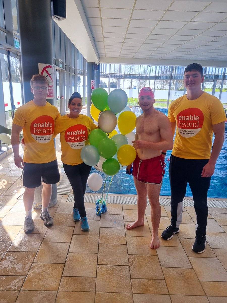 Delighted to visit @ClannFitness Fitness Pillo Hotel this week to celebrate €2,000+ being raised in support of Enable Ireland! Our sincere thanks to everyone who took part in the recent ‘Swim for a Mile’ event which raised funds for our Virtual Service. @PilloAshbourne