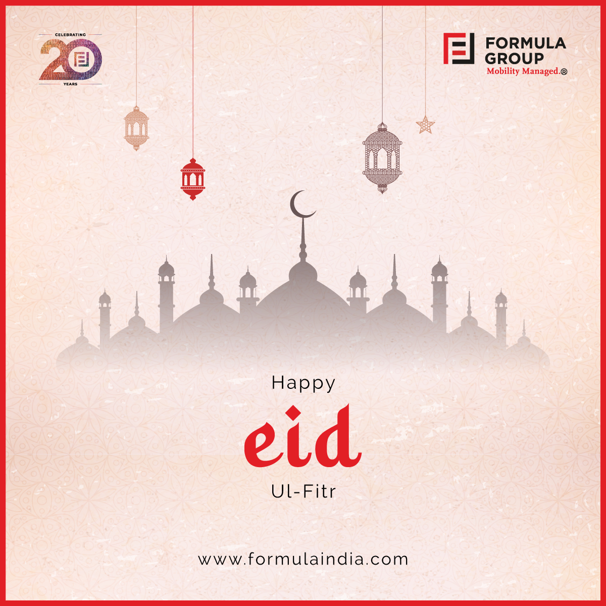 Eid Mubarak! Celebrate with Joy

Wishing you and your loved ones a blessed Eid filled with happiness, love, and abundance. Eid Mubarak! 🌟🌙

#EidMubarak #FestivalOfBreaksFast #CelebrateWithJoy #UnityInDiversity  #CelebratingEid #Community #Gratitude #FormulaGroup