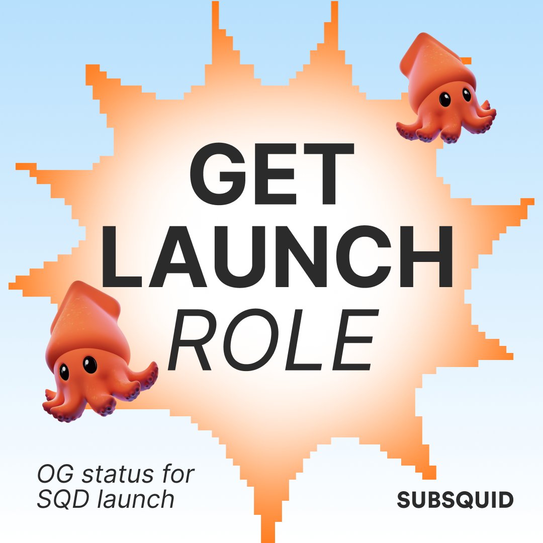 Big things are coming.

Get the $SQD Launch Team role on Discord for extra benefits at the start of Subsquid Network.

Complete tasks here: subsquid.deform.cc/jointhelauncht…
