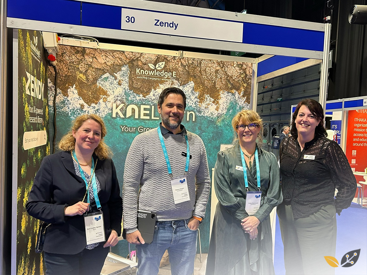 Have you had a chance to catch up with the Knowledge E and @DiscoverZendy teams at @UKSG yet? Today's the last day of the exhibition, so be sure to swing by stand number 30 to learn more about our offerings. We hope to see you there! #UKSG2024 #AcademicTwitter