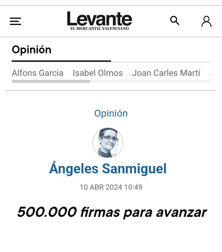 Ángeles Sanmiguel difunde la iniciativa noesmicultura.org en un artículo de #opinión para uno de los medios más leídos de la Comunidad Valenciana, el .<a href="/levante_emv/">Levante-EMV</a>.

La mafiosa tauromaquia queda como lo que es: 

levante-emv.com/opinion/2024/0…