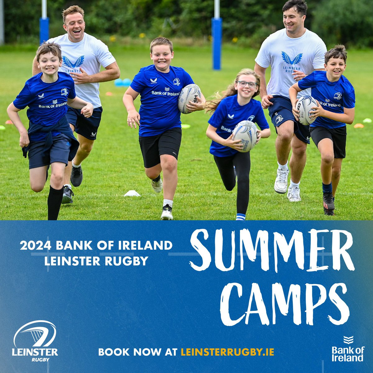 𝐒𝐮𝐦𝐦𝐞𝐫 𝐂𝐚𝐦𝐩 𝐁𝐨𝐨𝐤𝐢𝐧𝐠𝐬 𝐍𝐨𝐰 𝐎𝐩𝐞𝐧!!
 
Booking is now open for the 2024 @bankofireland #LeinsterRugby Summer Camps
 
Book here 👉bit.ly/3JdqDxC
 
#FromTheGroundUp