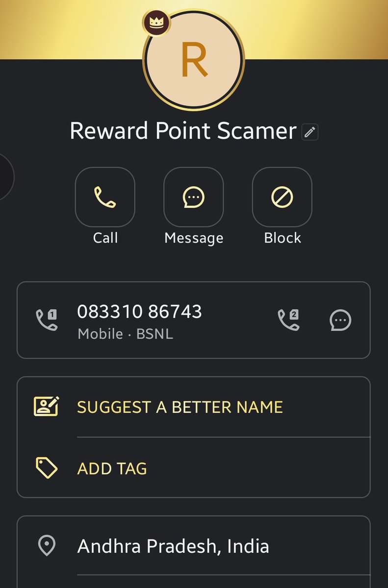 #WarAgainstSpammers @TheOfficialSBI Reward SMS spammer 08331086743 @TRAI @AshwiniVaishnaw @DoT_India (TAKE ACTION, No STD reply). What KYC is done by @BSNLCorporate? How & WHY is this spamming number still in service? @Cyberdost @reliancejio