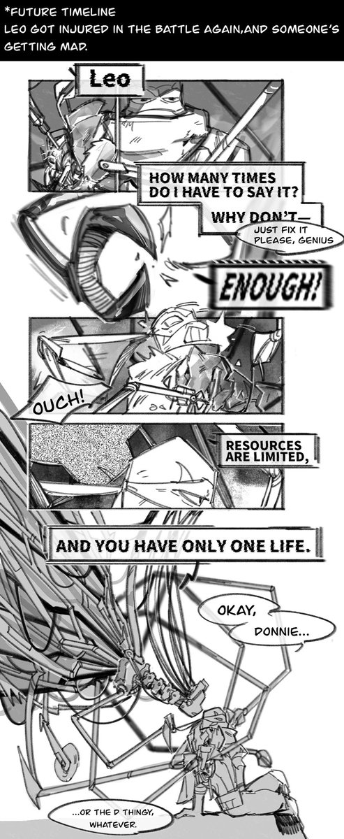 ⚠️Future D 🤖🐢
I don't believe physical destruction is the endpoint for scientists.
我并不认为肉体毁灭是科学家的终点。
一些未来时间线的脑洞，可能机械生命更符合我对D的认知，造型参考了smart lair中暴走的shelldon😈