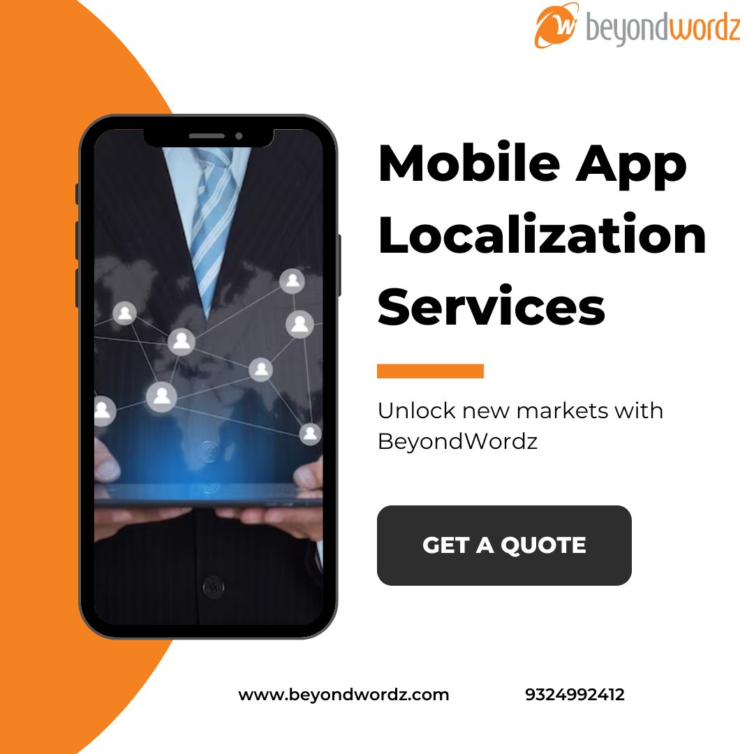 Expand your user base with professional mobile app #localization services. We'll translate your app, adapt it to local cultures, and make it a success worldwide. Get a Quote Now!
beyondwordz.com/mobile-app-loc…

#AppLocalization #MobileLocalization #AppTranslation #BeyondWordz