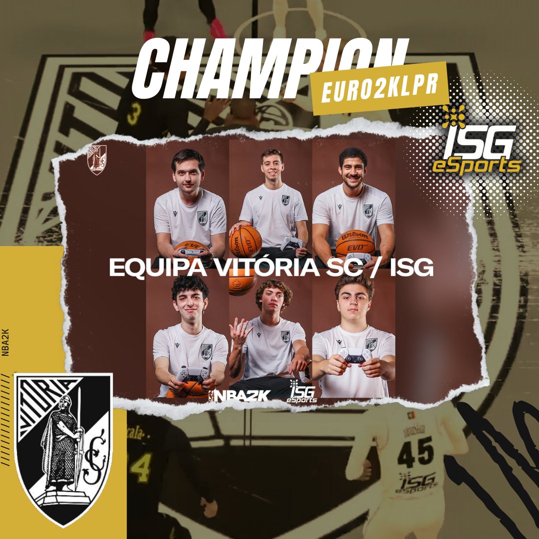 A equipa @vitoriascesport de NBA2K, arrasou e conquistou o título na @Euro2KLPR!🏆🏀 Orgulhosamente CAMPEÕES, mostramos o nosso talento e determinação em cada jogo. Obrigado pelo apoio, esta vitória é saboreada por todos nós! #NBA2K #CAMPEÕES #monstergaming #VSC #monsterenergy