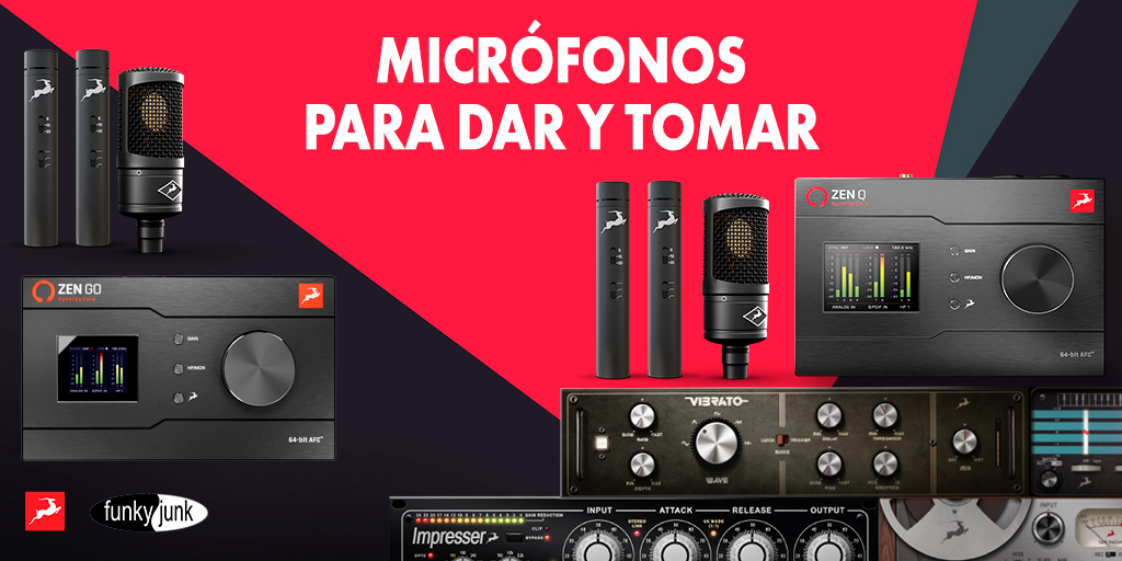 MICRÓFONOS para DAR y TOMAR.
Ofertas Antelope con micrófonos GRATIS.

Link en Bio para los detalles.
REGALOS según modelo:
📷Hasta 3 Micrófonos
📷+90 EFECTOS DSP
📷DAW Bitwing Essentials
funky-junk.com/es/ofertas-ant…

#zenGO #zenQ