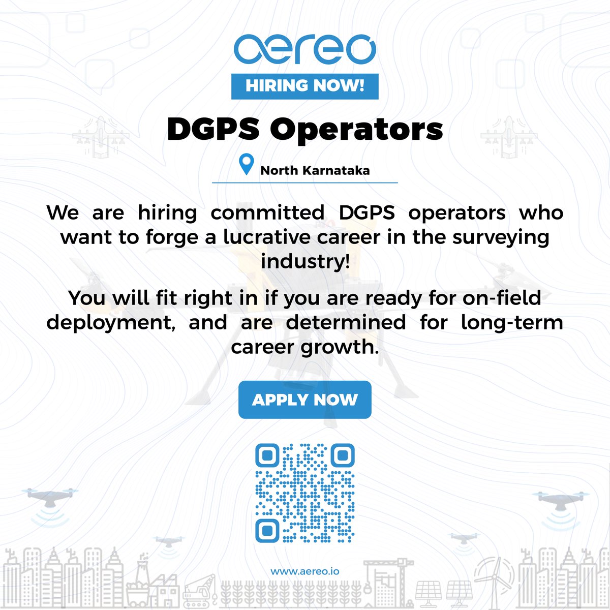 📢Exciting Opportunity for DGPS Operators.

Are you an outdoor enthusiast ready for long-term growth and exciting project opportunities in the drones industry?

Interested to learn more? aus.keka.com/careers/jobdet…

#Aereo #dgps #Hiring