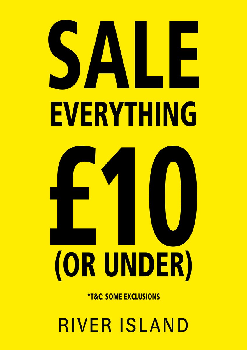 The @RiverIsland sale is now on with all items £10 or under 🤩 Some exclusions do apply. Offer valid until 15/4/24