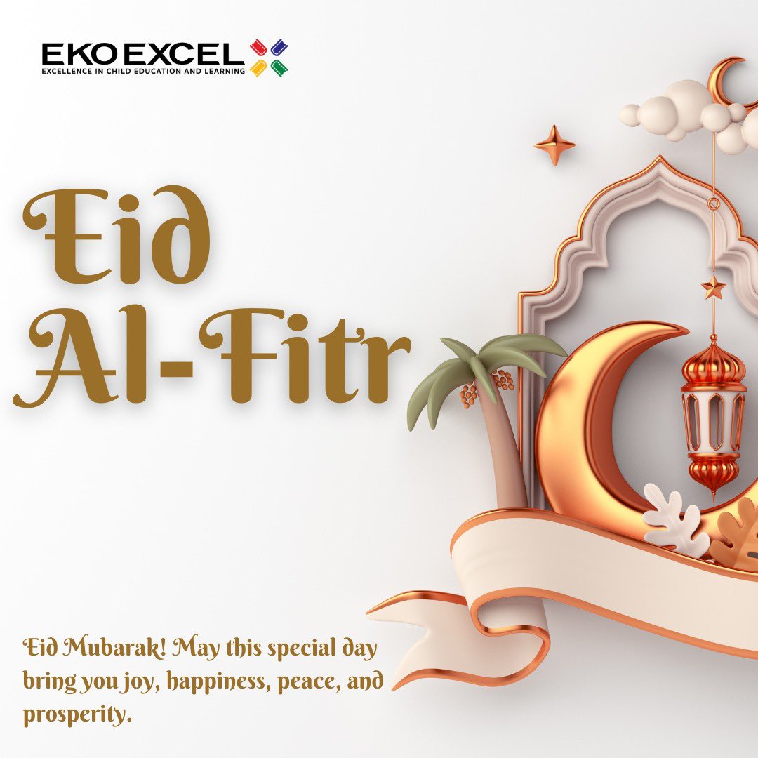EKOEXCEL_NG's tweet image. Eid Mubarak! ✨🌙

Eid al-Fitr marks the end of the Holy month of Ramadan, and the breaking of the fast.

May this joyous occasion of Eid bring you and your loved ones abundant blessings, peace, and happiness.

Happy Eid Mubarak !

#eidmubarak #ramadankareem #ekoexcel