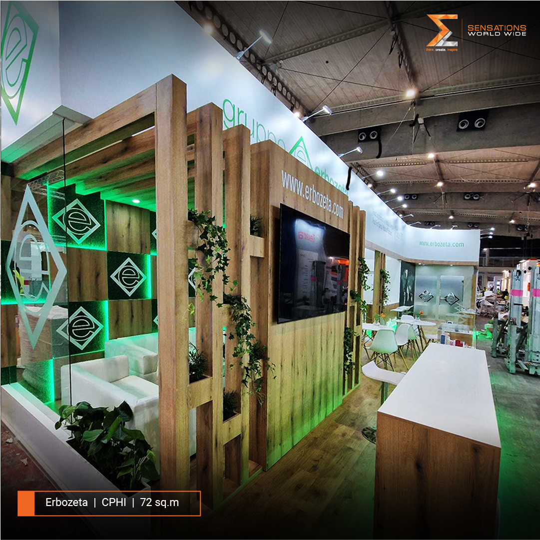 sensations_ww's tweet image. We&apos;ve partnered with our valued client, Erbozeta S.p.A. at CPHI, 2023. We designed a booth for them with a captivating theme and layout, giving off a lush, eco-friendly vibe that felt welcoming and positive. This 72 sqm booth hailed as a standout at #CPHI2023.