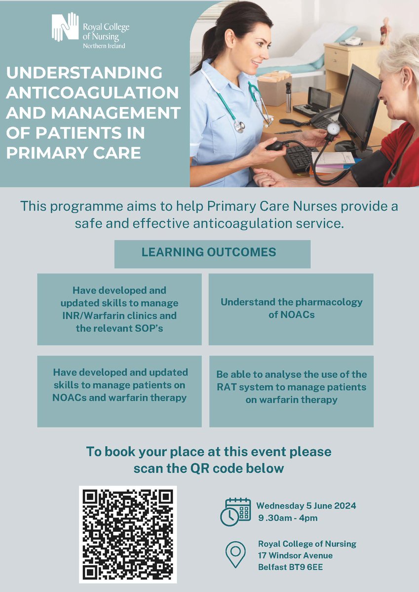 Mark your calendar! On 5 June 2024, dive deep into understanding anticoagulation and patient management in primary care. Essential knowledge every primary care nurse needs for an effective anticoagulation service. Scroll down for booking details.