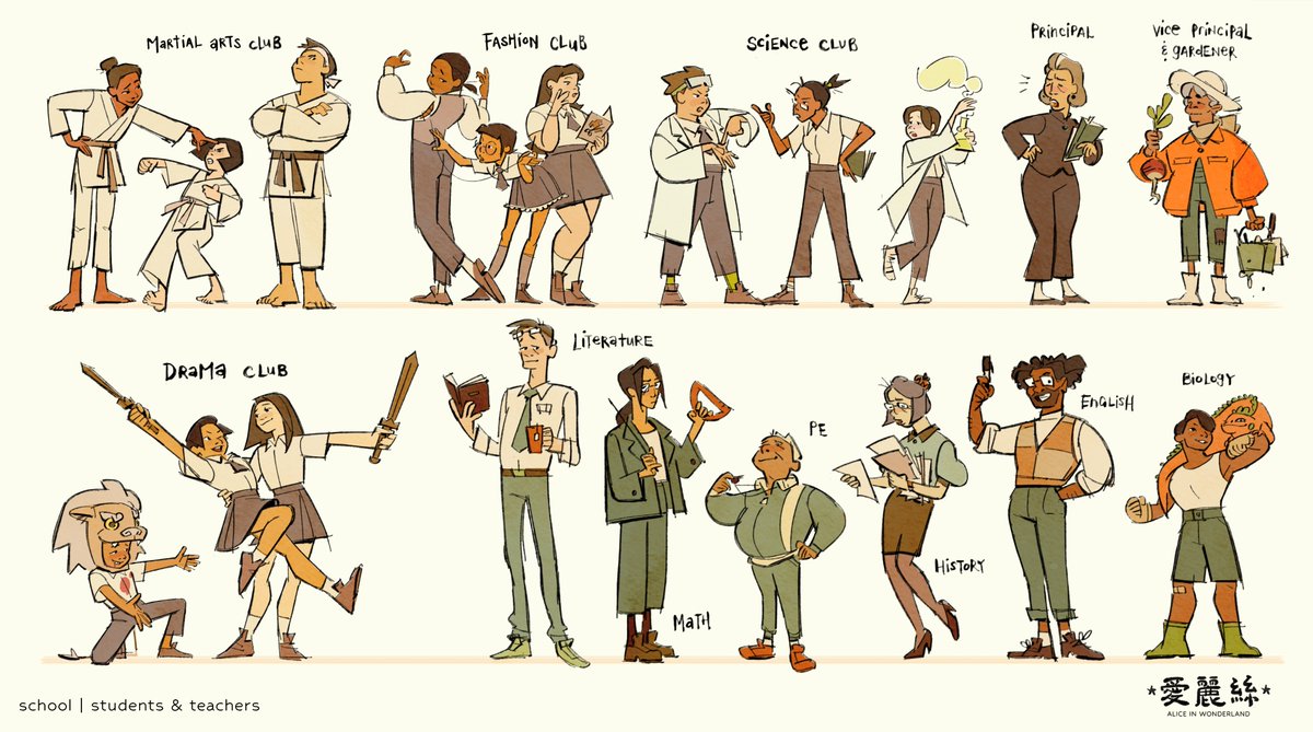 vickychendraws's tweet image. more personal project stuff :9
#visualdevelopment #characterdesign #lineup #volleyball #alice #aliceinwonderland