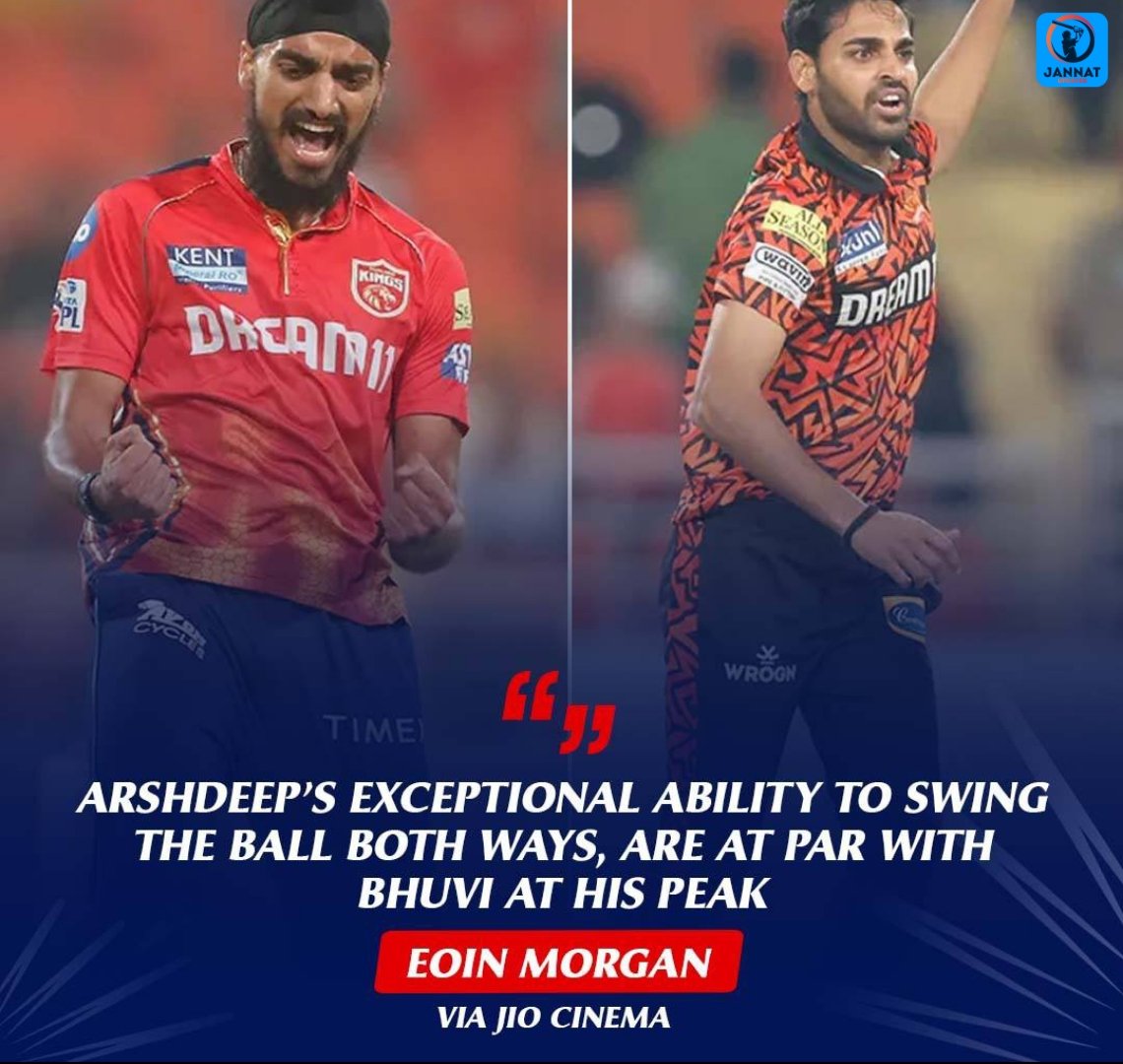 Eoin Morgan praises Arshdeep Singh and likens him to Bhuvneshwar Kumar.
.
.
.

#jannatupdates #Cricket #IPL2024 #PBKSvsSRH #BhuvneshwarKumar #ArshdeepSingh #PatCummins #SunrisersHyderabad #SRH #PBKSvSRH #PBKSvsSRH #IPL #IPL2024 #TATAIPL #TATAIPL2024 #IndianPremierLeague #Cricket