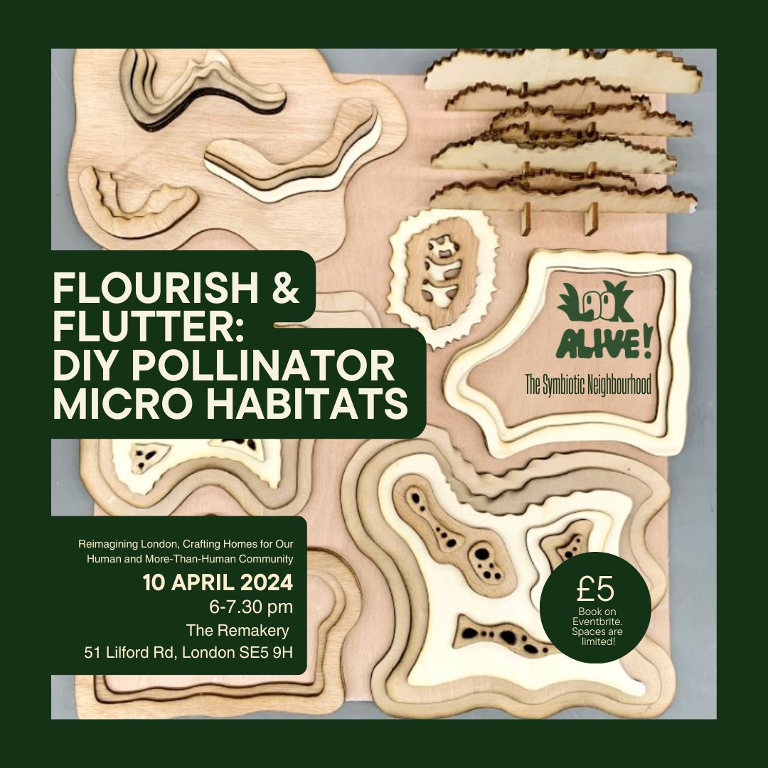 The Remakery is supporting a collaboration with students from @CamberwellUAL & @csm_news. Excited to see what ideas develop, at the first event this evening from 6pm! #nature #workshop eventbrite.com/e/flourish-flu…