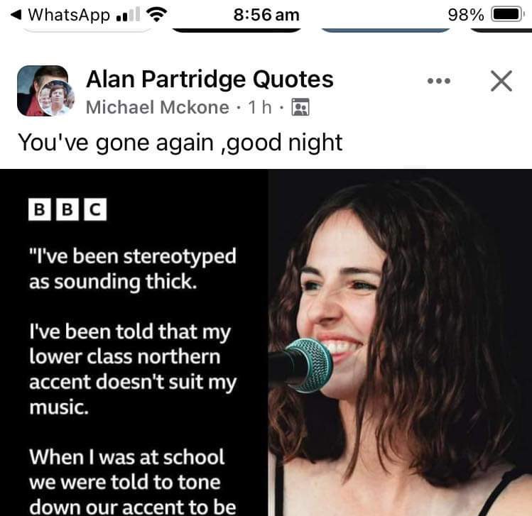 Forget being in the Official Charts, being rinsed in an Alan Partridge meme group on FB is a career highlight. Back of the net!
