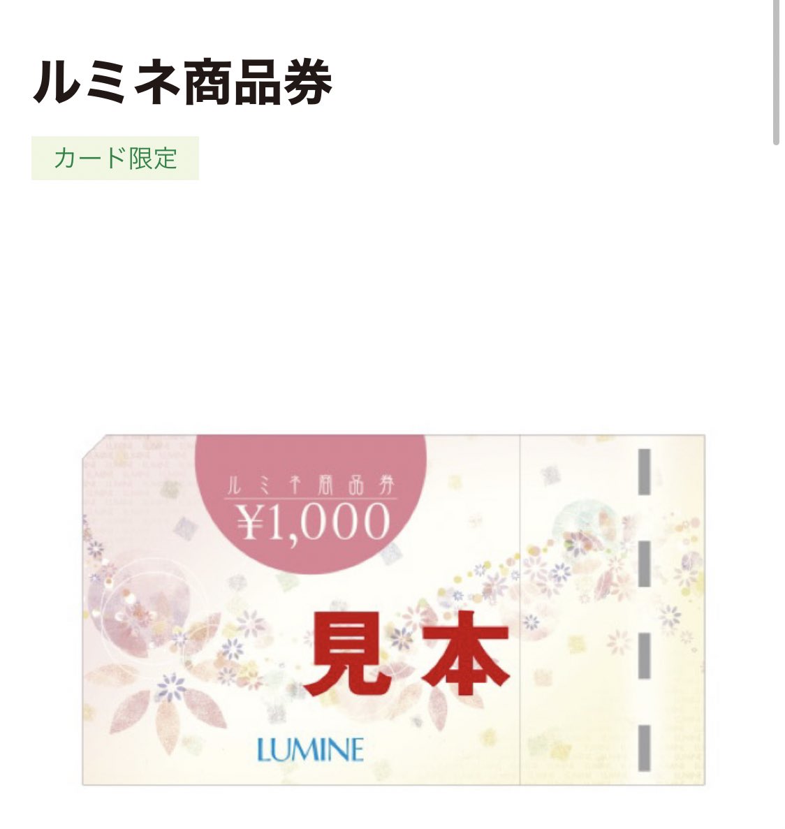 ルミネ 商品券　36000円分 ルミネ 商品券 36000円分
