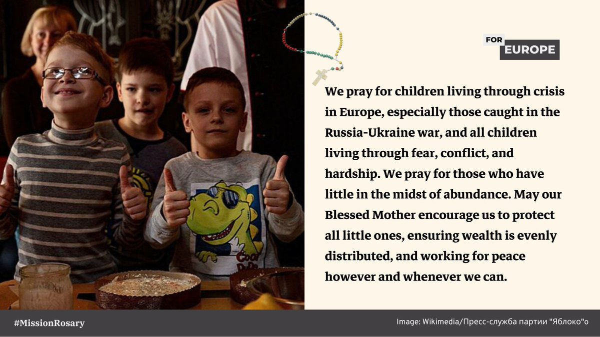 Thank you for joining us each week for our #MissionRosary – Missio's beautiful way to pray for the world. In the second week of Easter, we pray for all the children caught in humanitarian crises around the world.