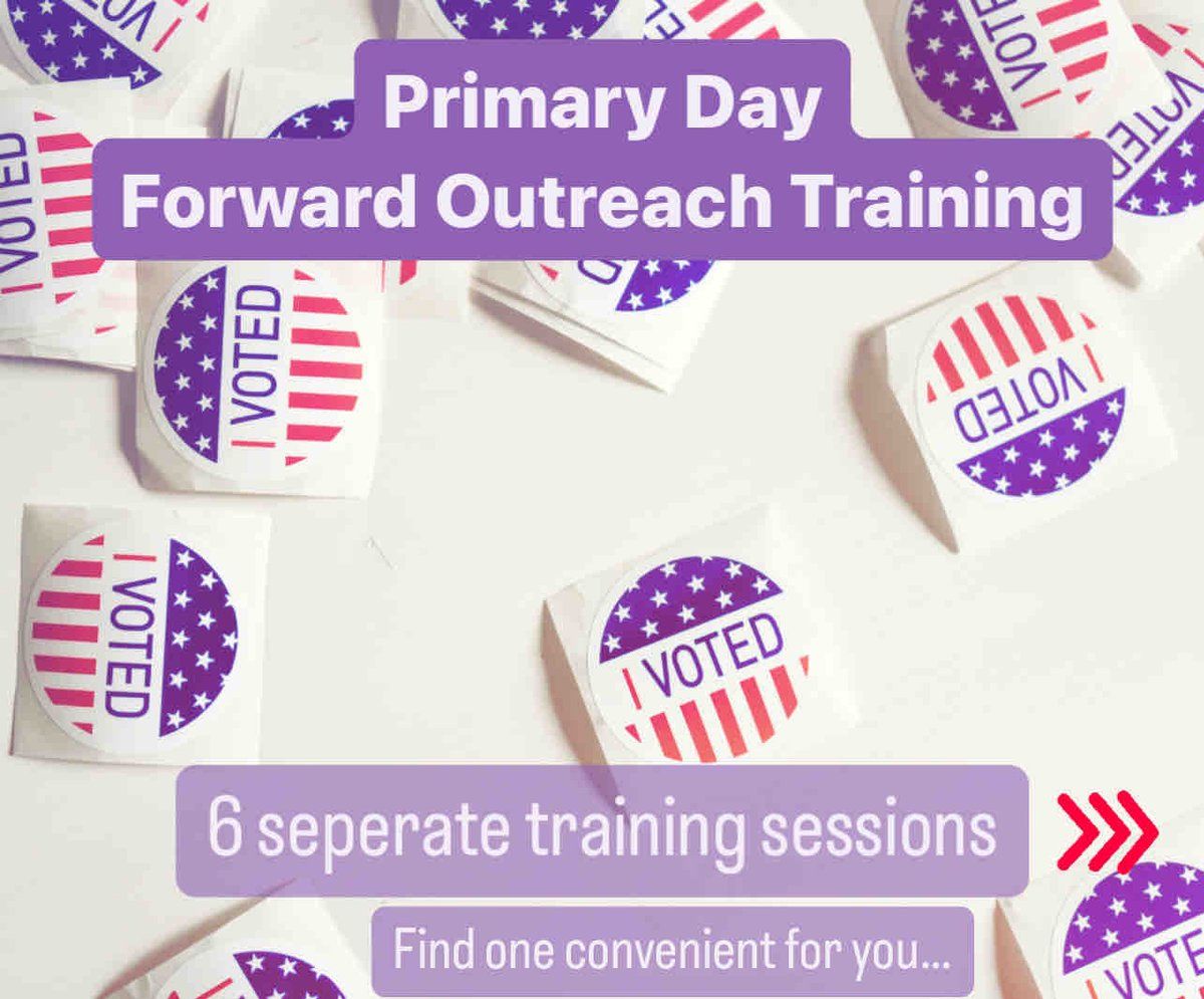 Primary Day Forward Outreach Training See these 6 upcoming events. Should be really fun. Find one convenient for you. Baltimore, Olney, virtual, Frederick, Bowie marylandforwardparty.com/events