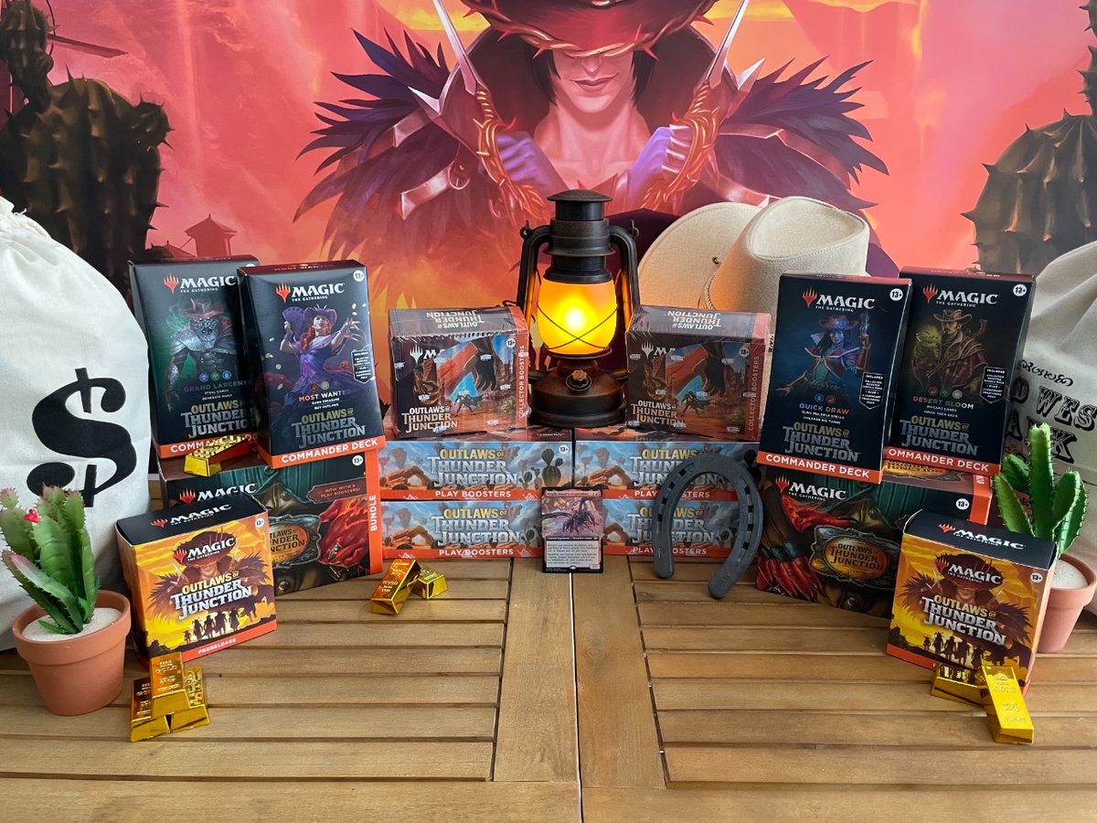 🤠 ¡Este fin de semana celebraremos las presentaciones de #MTGThunder en @MagicBarcelona_! Y, de manera exclusiva para las tiendas WPN, ¡podrás llevarte a casa los productos reservados el fin de semana de la presentación! 🙌 🧨 #MTGOTJ Preorder ➡️ bit.ly/3TdVT3V