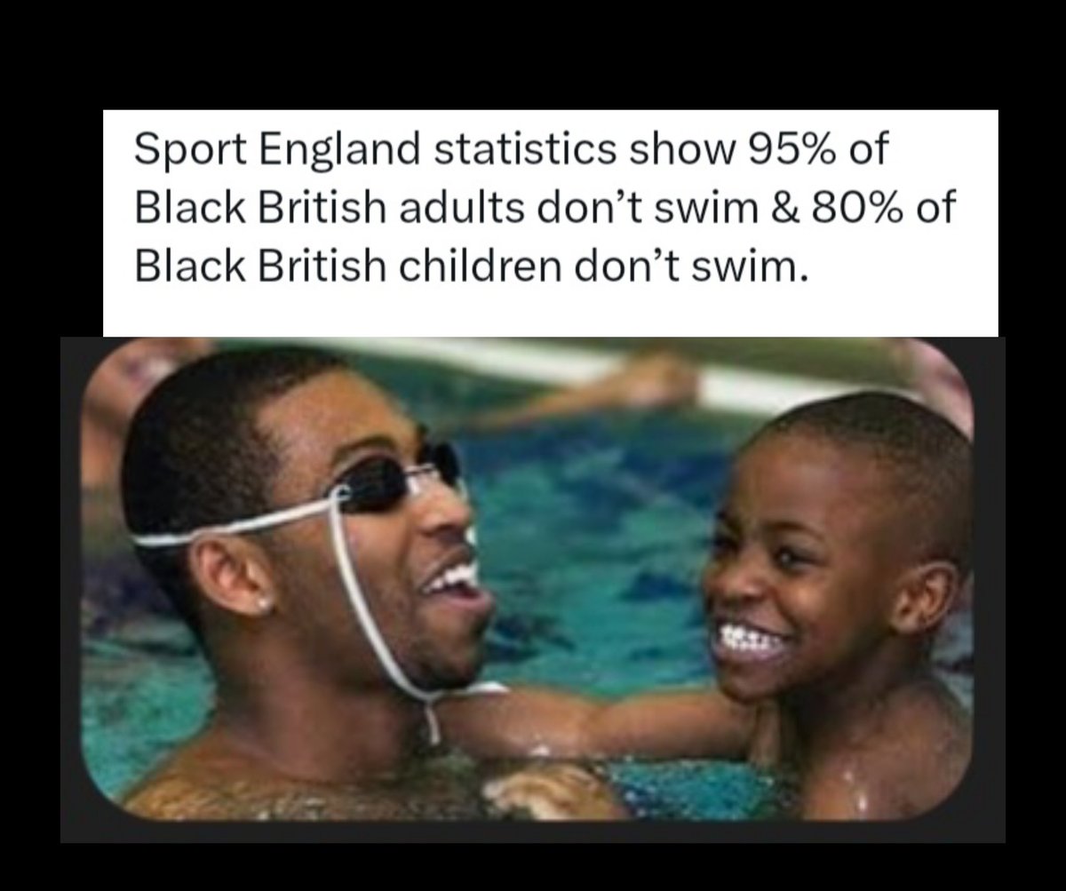 Swimming is a vital skill which is good for your physical and mental health, it can also literally save lives, Black children are three times more likely to drown than white children, we need to teach our children to swim 
#BlackSwimmers