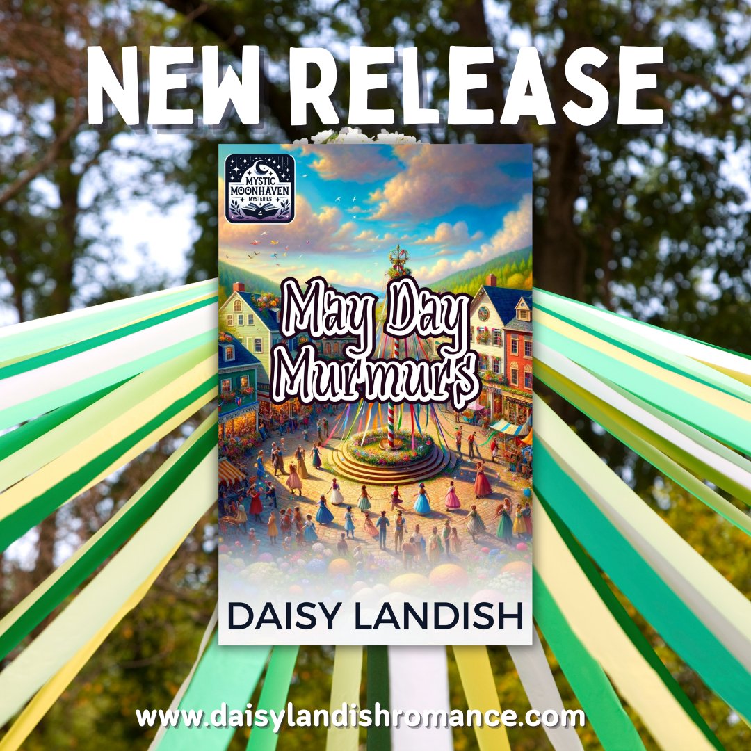 May Day Murmurs amazon.com/dp/B0CR4B3G5Q Moonhaven's May Day brings mystic murmurs and whispered warnings. #cozymystery #cozymysterybooks #cozies #cozy #cozymysteryreader #paranormalcozy #smalltowncozy